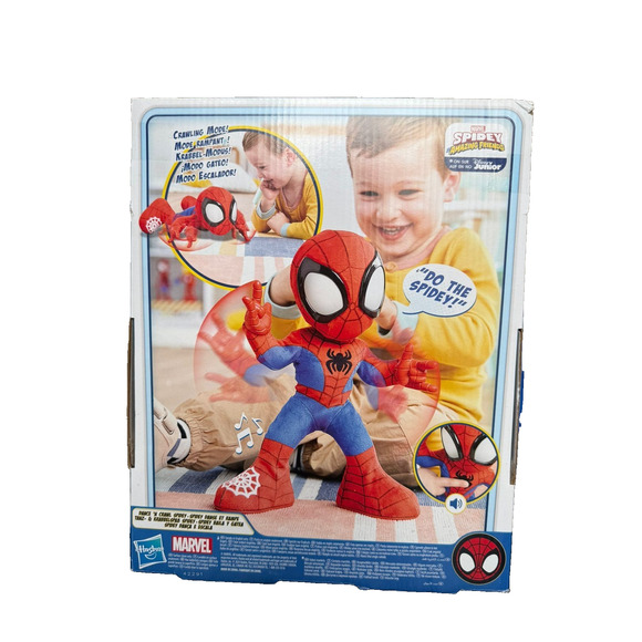 Hasbro Spidey and His Amazing Friends Dance ’N Crawl Spidey Plush – New - Picture 2 of 3